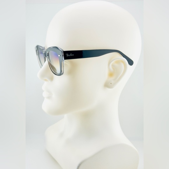 Ray-Ban State Street Women’s Sunglasses RB2186 Black Transparent frame Blue Lens main image 8